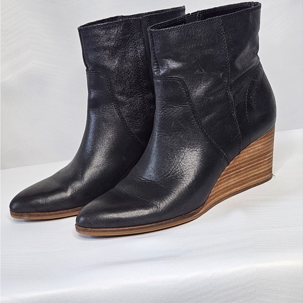 Lucky Brand Wafael Stacked Wedge Booties